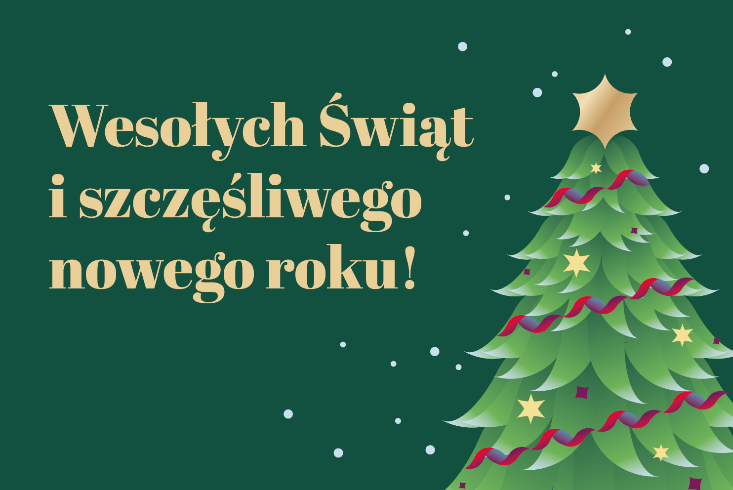 Boże Narodzenia SGGW Bożonarodzeniowa choinka i życzenia Wesołych Świąt