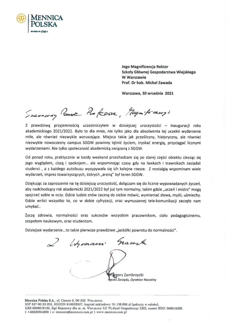 list_inauguracja_mennica_polska