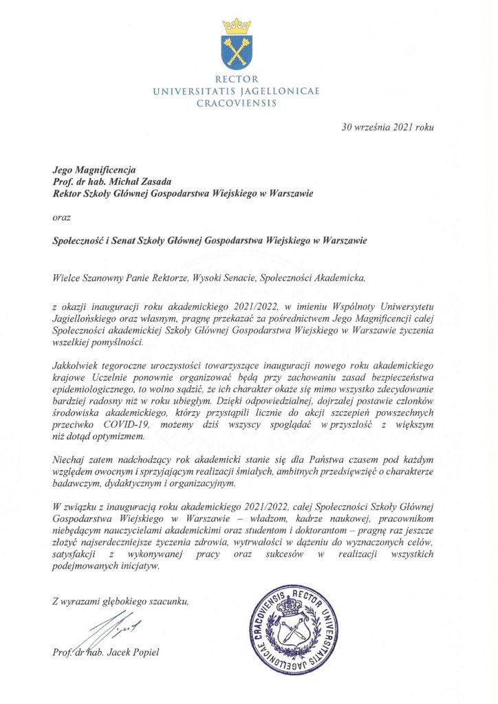 list_inauguracja_uniwerystet_jagiellonski