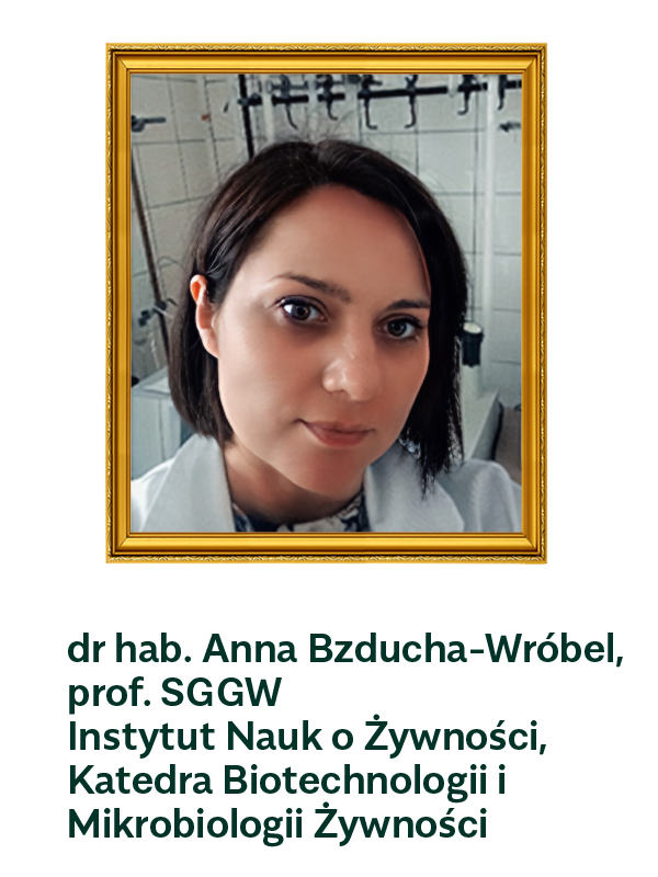 dr hab. Anny Bzducha-Wróbel, prof. SGGW Instytut Nauk o Żywności, Katedra Biotechnologii i Mikrobiologii Żywności