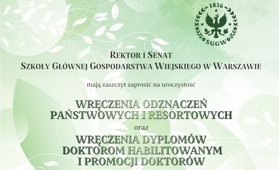 zaproszenie na uroczystość wręczenia odznaczeń państwowych