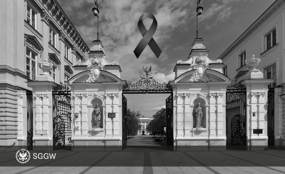 Żałoba SGGW w czarno-białych barwach
