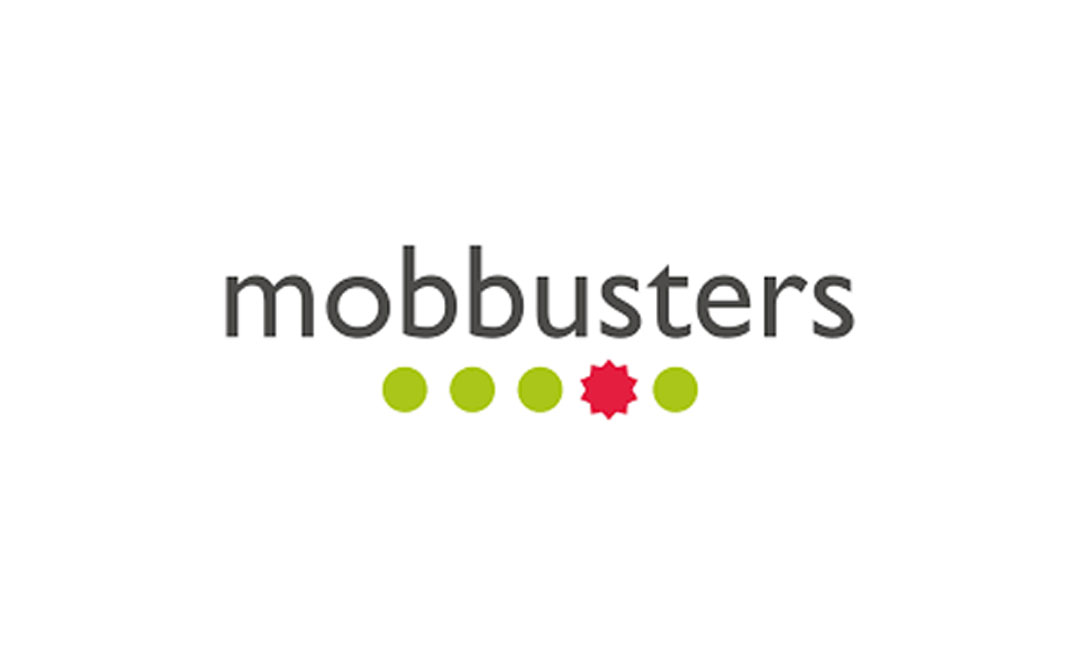 Logo gry symulacyjnej „Mobbusters”,