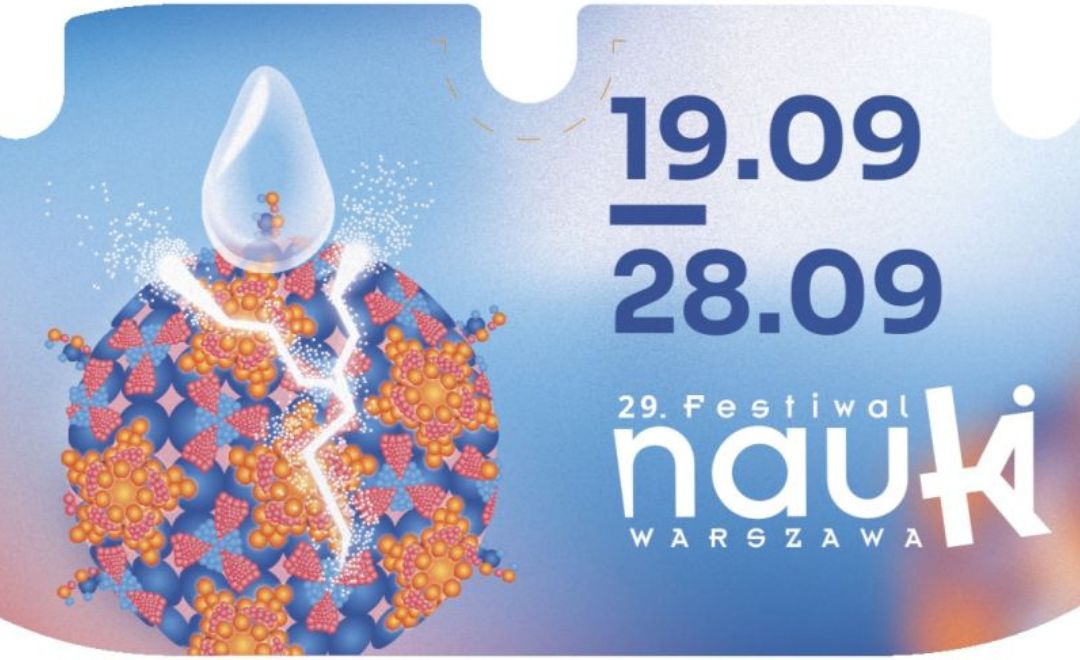 baner z napisem Festiwal Nauki