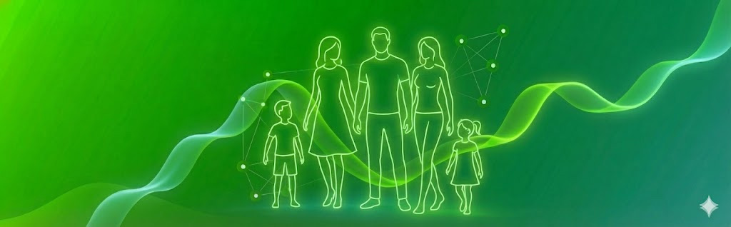 postacie rodziców i dzieci