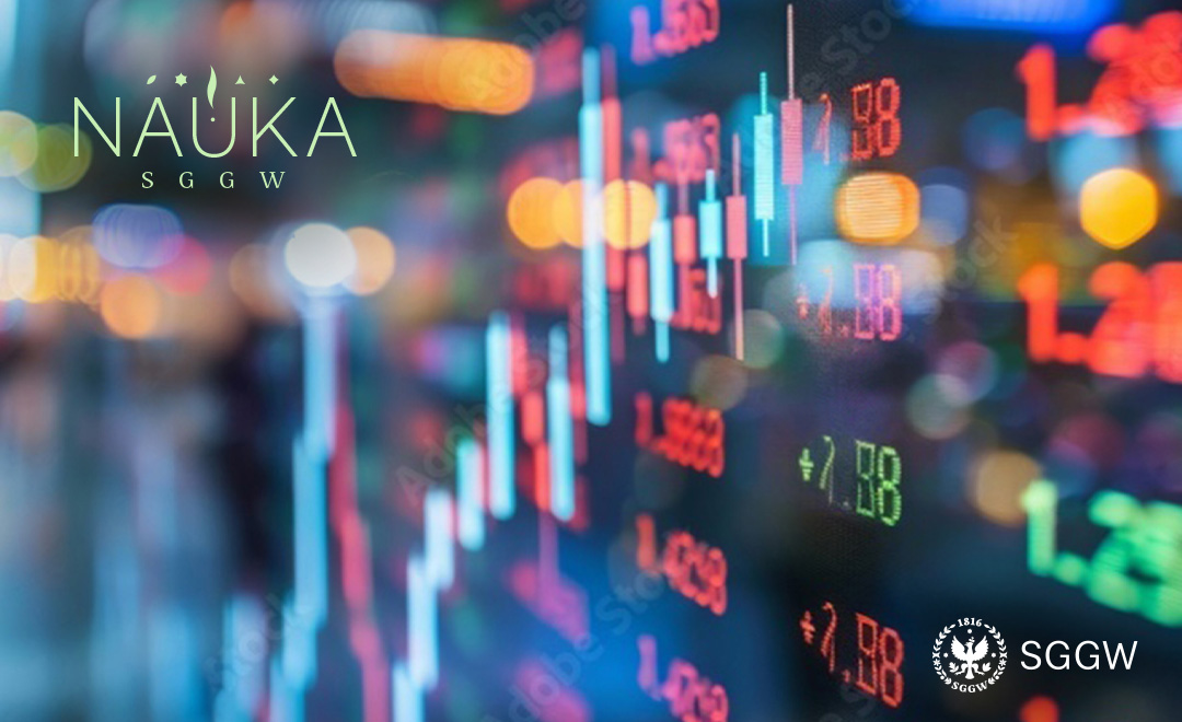 Wielobarwne światła wykresów ekonomicznych