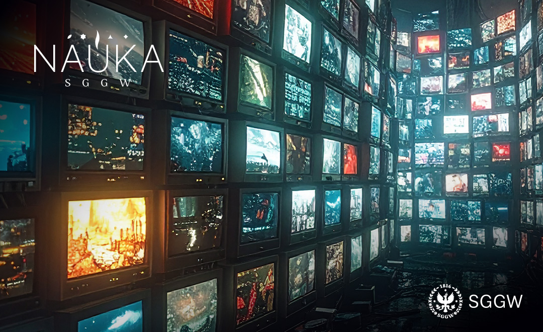 ekrany telewizyjne w budynku