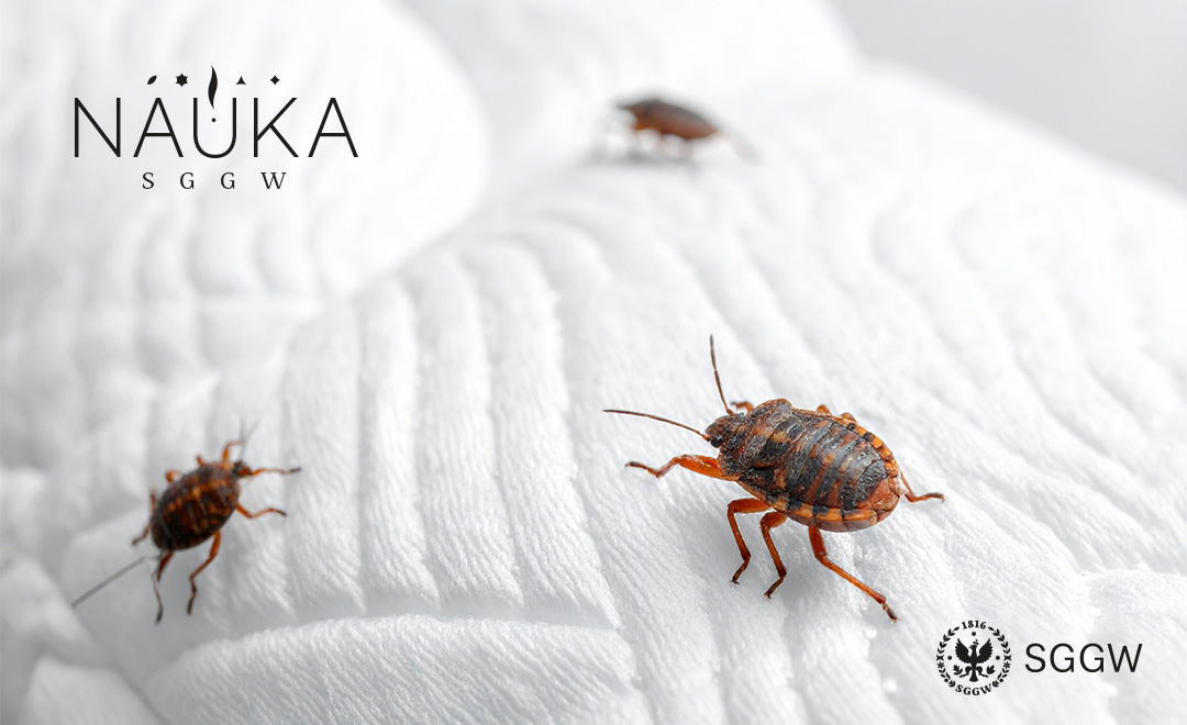 Pluskwy spacerujące po materacu