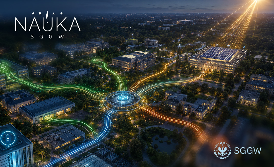 Miasto nocą i mapa schematyczna przepływów prądu